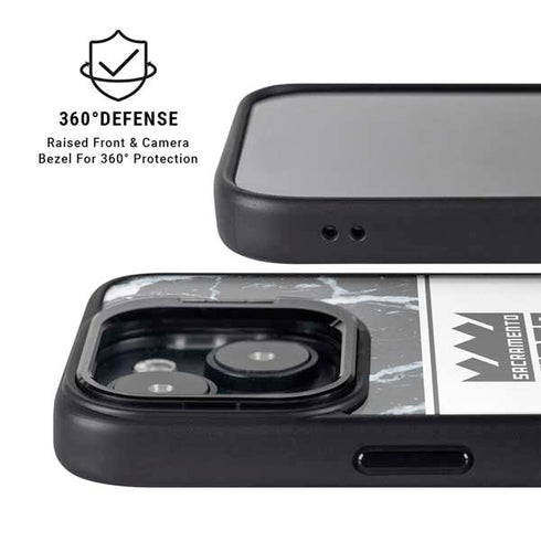 NBA Sacramento Kings Marble iPhone 14 Kickstand Case